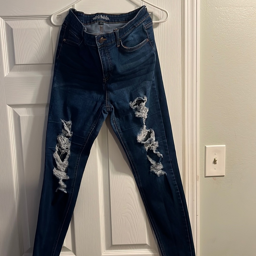 Wolf Fable ripped skinny jeans size 12